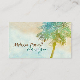 Palmenbaumkunst Foto auf Doppel-Seite Visitenkarte