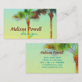 Palmenbaumkunst Foto auf Doppel-Seite Visitenkarte (Vorne/Hinten)