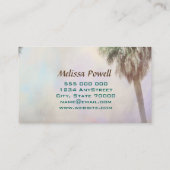 Palmenbaumkunst Visitenkarte (Rückseite)