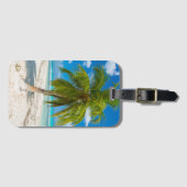 Palmenbaumparadies Gepäckanhänger (Vorderseite (Horizontal))