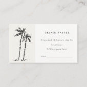 Palmenbaumskizze Windelwaschmaschine an der Küste  Begleitkarte (Vorderseite)