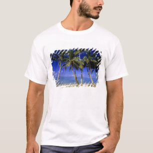Palmenbestandene Strand Cookinseln 4 T-Shirt