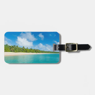 Palmenbestandene Strand, Tonga Gepäckanhänger