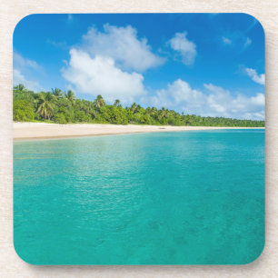 Palmenbestandene Strand, Tonga Getränkeuntersetzer