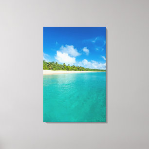 Palmenbestandene Strand, Tonga Leinwanddruck