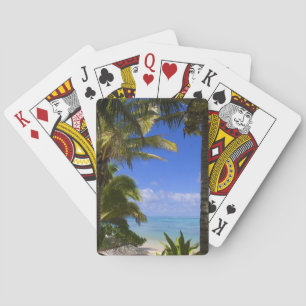 Palmenbestandener Strand Cook Islands 2 Spielkarten