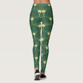 Palmenblatt: Art Deko Muster. Leggings (Rückseite)
