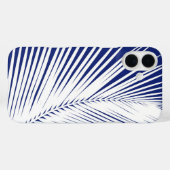 Palmenblatt - blau und weiß Case-Mate iPhone hülle (Rückseite (Horizontal))