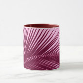 Palmenblatt - bordeauxrot und rosa tasse (Zentrum)