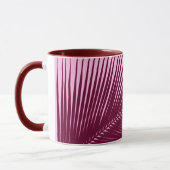 Palmenblatt - bordeauxrot und rosa tasse (Links)