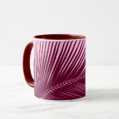 Palmenblatt - bordeauxrot und rosa tasse (Vorderseite Links)