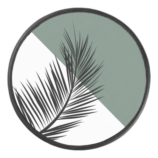 Palmenblatt Eishockey Puck (Vorderseite)