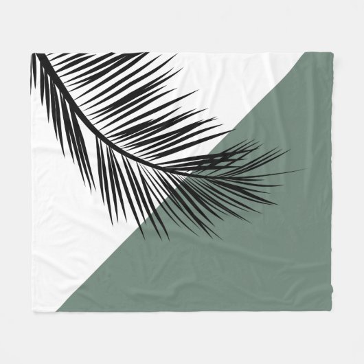 Palmenblatt Fleecedecke (Vorderseite (Horizontal))