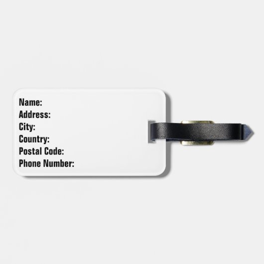 Palmenblatt Gepäckanhänger (Rückseite horizontal)