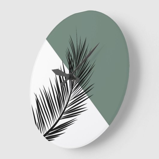 Palmenblatt Große Wanduhr (Winkel)