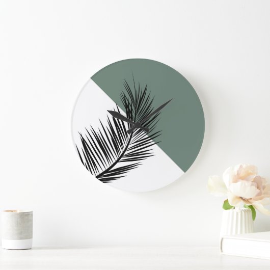 Palmenblatt Große Wanduhr (Zuhause)