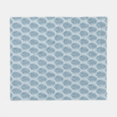 Palmenblatt Hellblau Fleecedecke (Vorderseite (Horizontal))