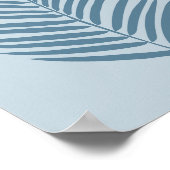 Palmenblatt Hellblau Poster (Ecke)