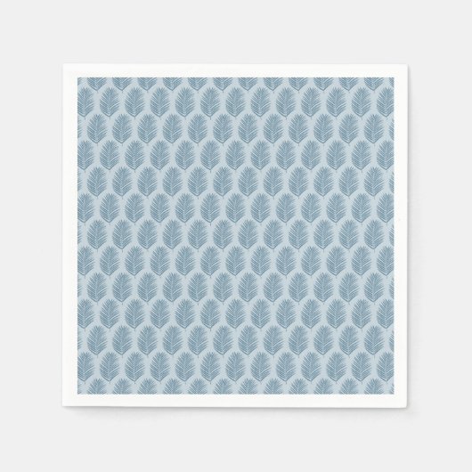 Palmenblatt Hellblau Serviette (Vorderseite)
