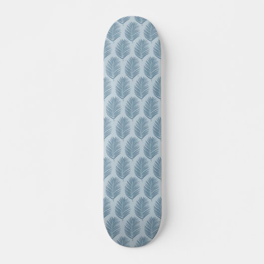 Palmenblatt Hellblau Skateboard (Vorne)