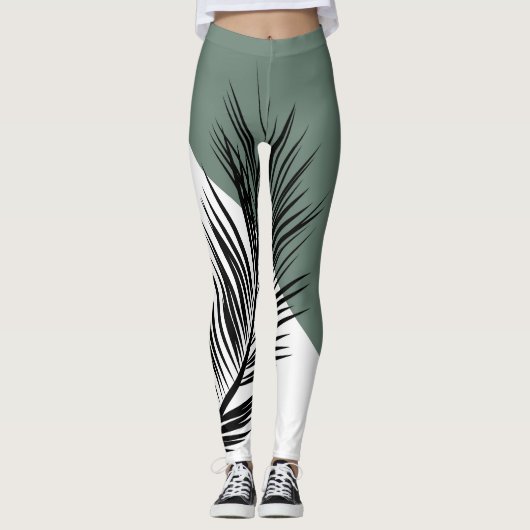 Palmenblatt Leggings (Vorderseite)