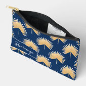 Palmenblatt Mitte des Jahrhunderts modern + Name Zubehörtasche (Offen)