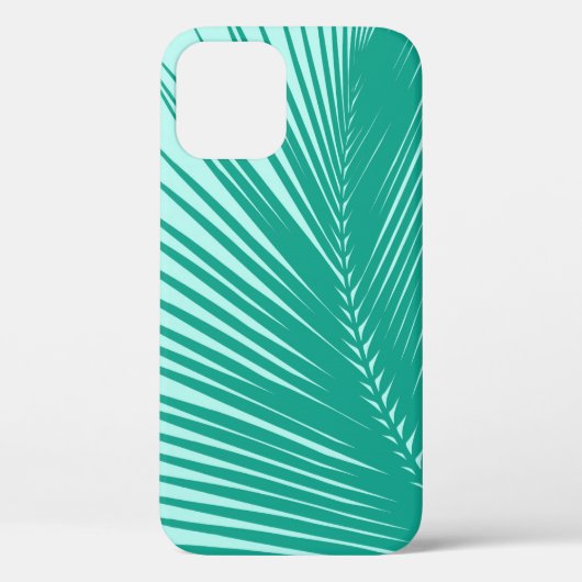 Palmenblatt - Türkis und Aqua Case-Mate iPhone Hülle (Rückseite)
