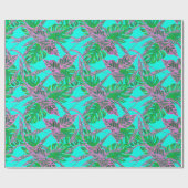 Palmenblatt und tropisches Coleus Geschenkpapier (Flach)
