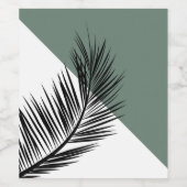 Palmenblatt Weinetikett (Einzelnes Label)