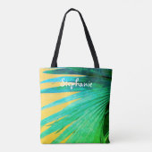 Palmenblattdesign mit personalisierter tropischer  tasche (Rückseite)