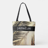Palmenblattdesign mit personalisierter tropischer tasche (Rückseite)
