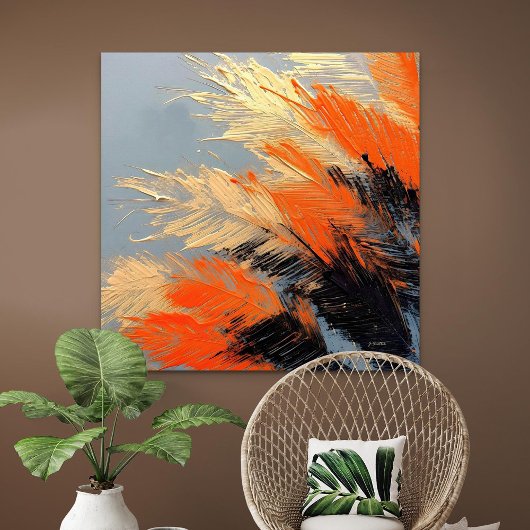 Palmenblätter – Abstrakte tropische Bewegung Poster