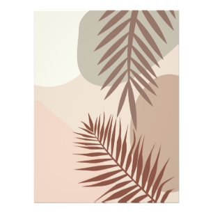 Palmenblätter, Boho abstrakte geometrische Kunst Fotodruck