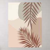 Palmenblätter, Boho abstrakte geometrische Kunst Poster (Vorne)