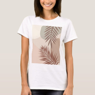 Palmenblätter, Boho abstrakte geometrische Kunst T-Shirt