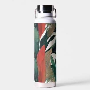 Palmenblätter in gedämpften Tönen Trinkflasche