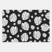 Palmenblätter-Muster-Wrap-Papier-Flachblätter Geschenkpapier Set (Vorderseite)