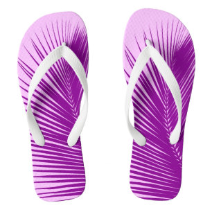 Palmenblätter - orchid und lila badesandalen
