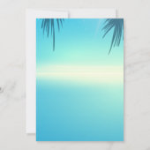 Palmenblätter Strand Blau Termin merken Save The Date (Rückseite)
