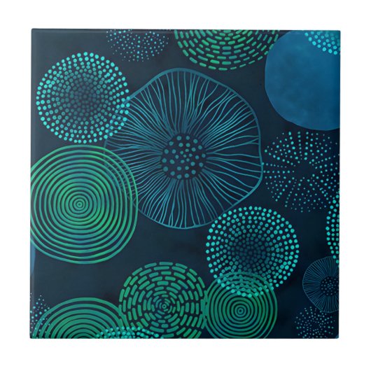 Palmenblätterfliesen Fliese (Vorderseite)