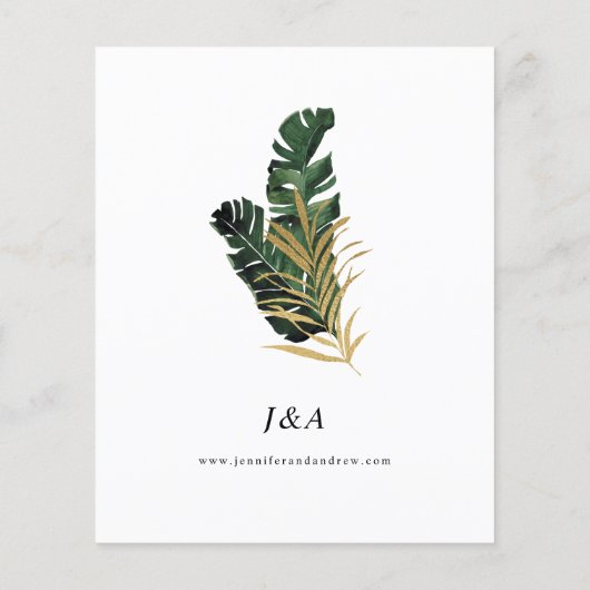 Palmenblätterlein Hochzeitstag Flyer (Hinten)