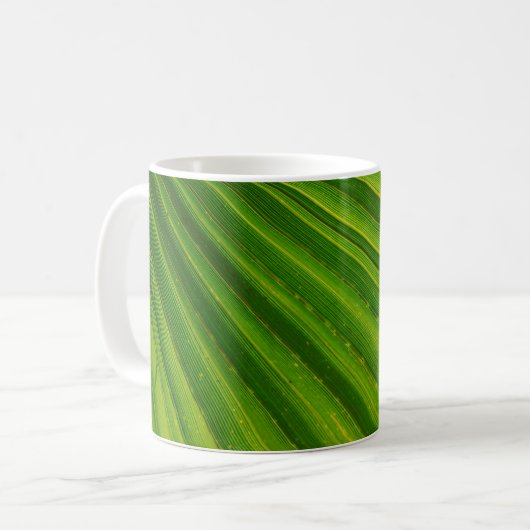 Palmenblätterpalmen Kaffeetasse (Vorderseite Links)