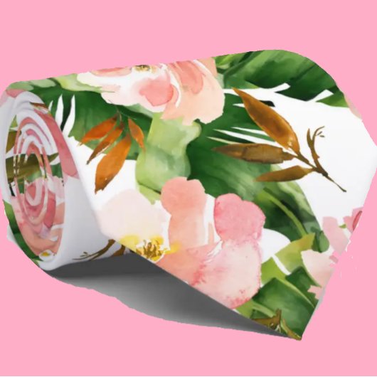 Palmenblättrige tropische Blume Botanisch Krawatte