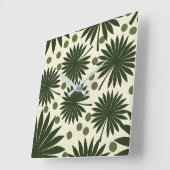 Palmenblättriger Palmenblättriger Palast Quadratische Wanduhr (Winkel)