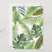Palmenblättriger Tropischer Hochzeitself Einladung (Rückseite)