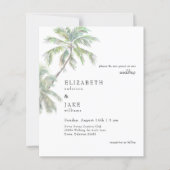 Palmenblütenhochzeit aus tropischen Blättern (Vorderseite)