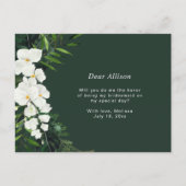 Palmenblütenkarte Einladungspostkarte (Rückseite)