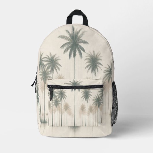 Palmenboulevard Bedruckter Rucksack (Vorderseite)
