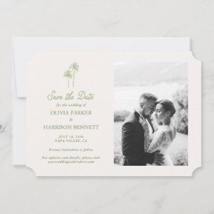 Palmenfoto-Hochzeit - Termin vormerken Einladung