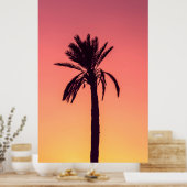Palmenfotografie der Silhouette Poster (Küche)